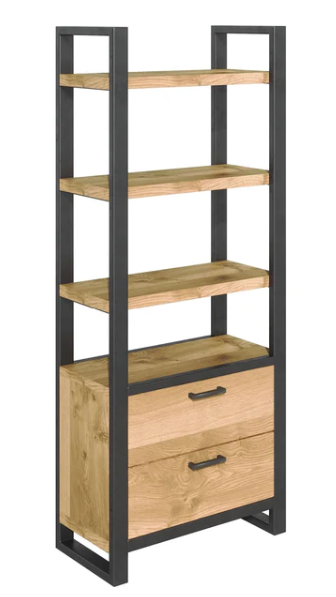 Camden Oak Bookshelf With Drawer