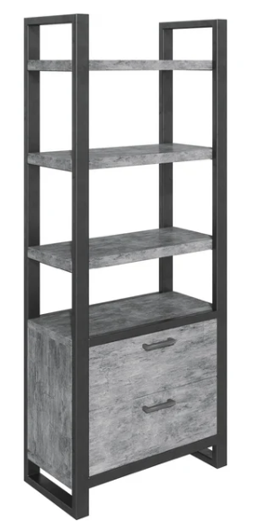 Camden Stone Bookshelf with Drawers